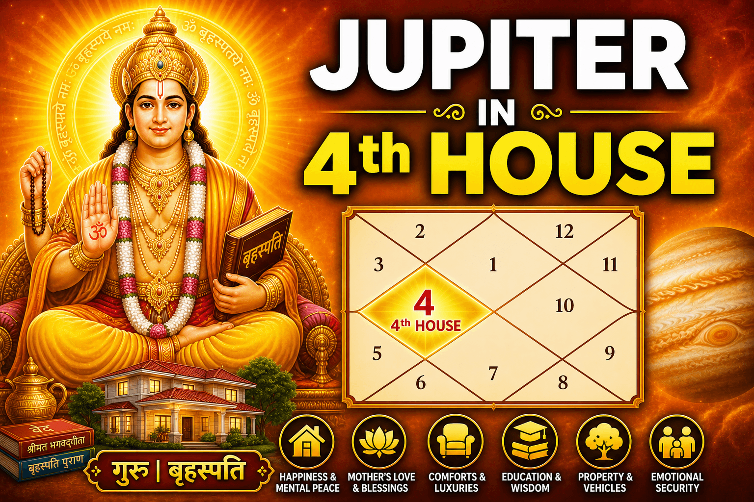 Jupiter in 4th House