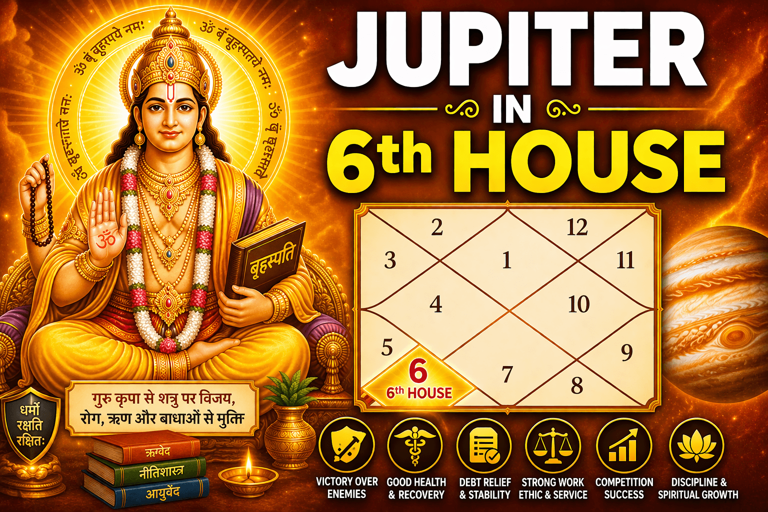 Jupiter in 6th House