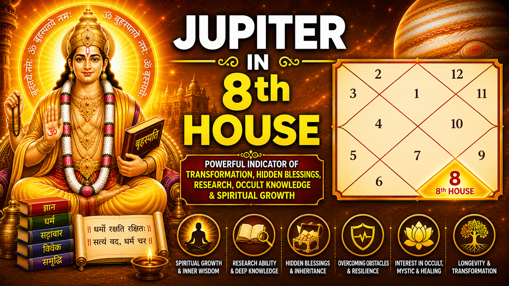 Jupiter in 8th house