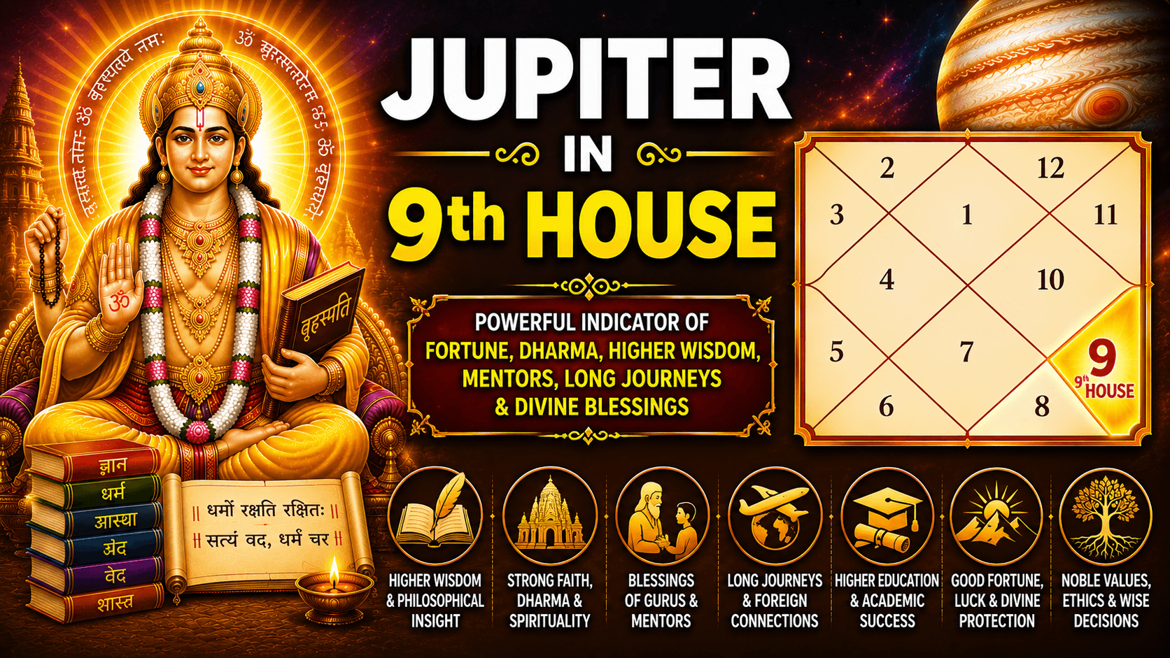 Jupiter in the 9th house