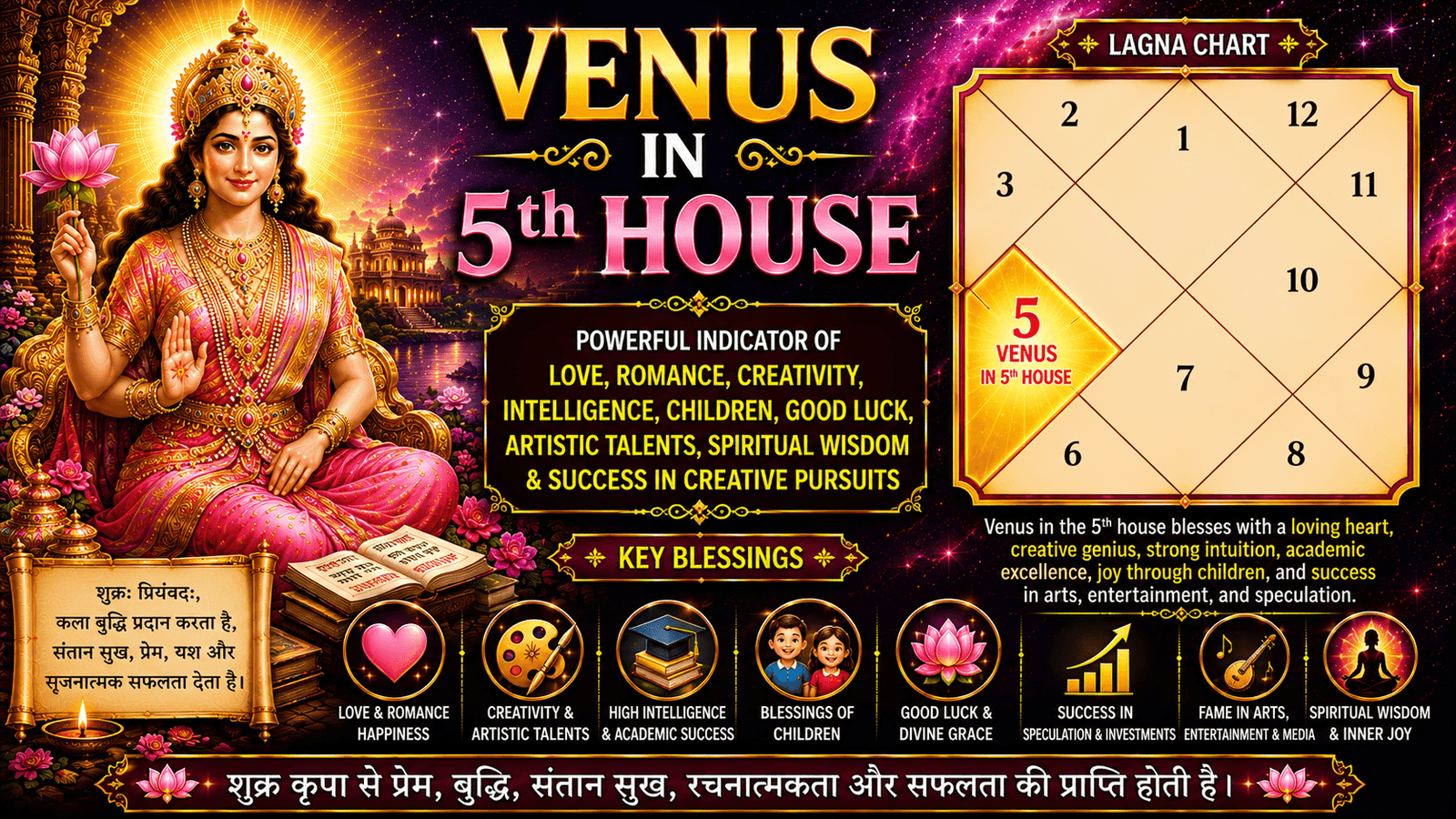 Venus in 5th House