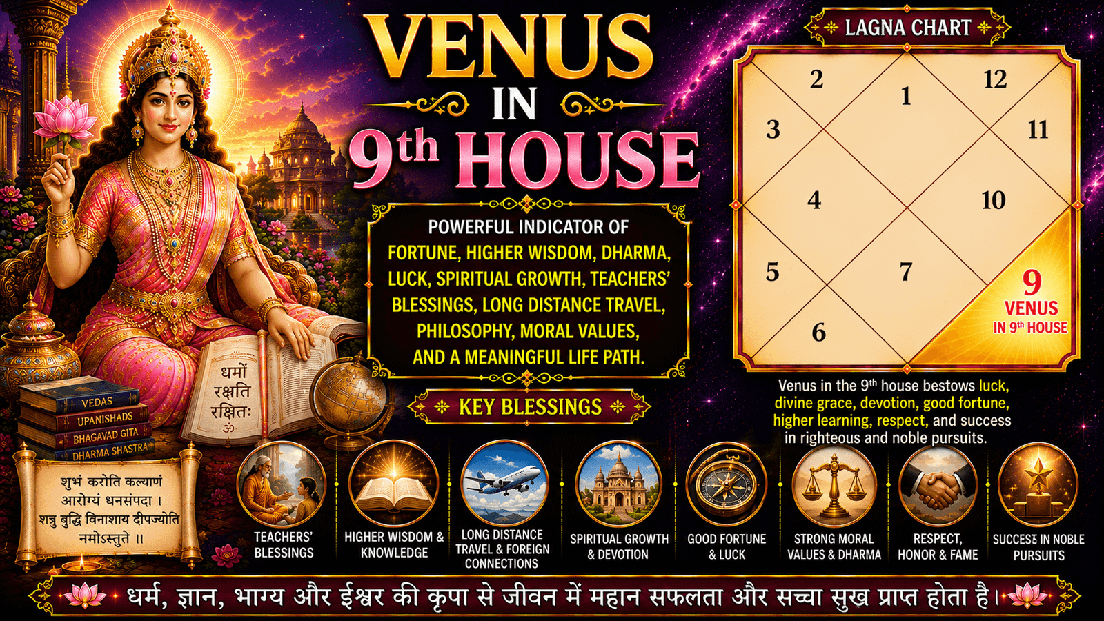 Venus in the 9th House